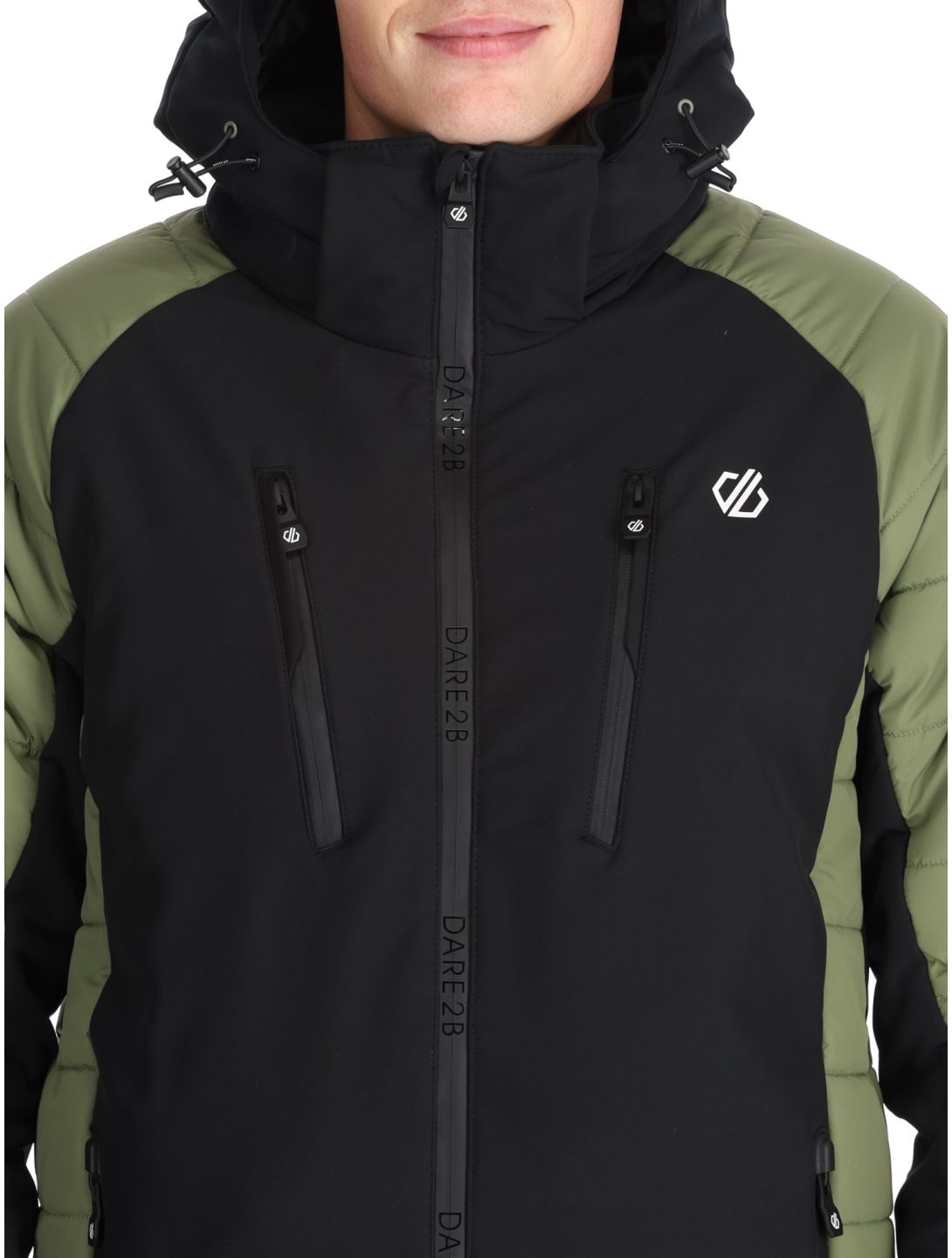 Dare2b, Speed chaqueta de esquí softshell hombres Olivine Green / Black negro, verde 