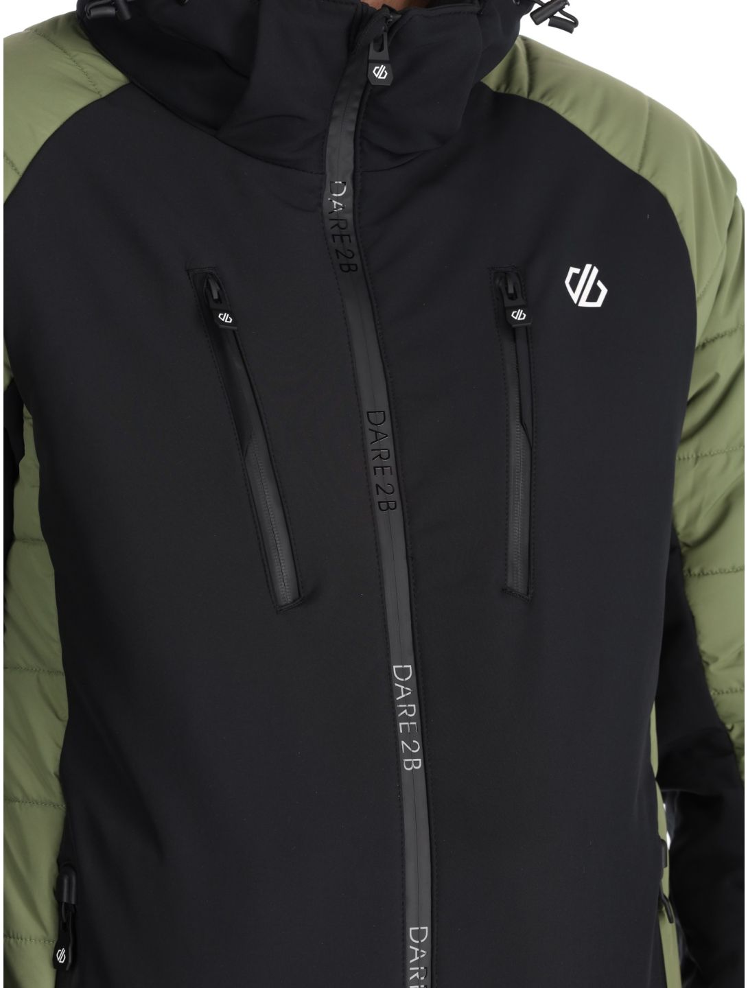 Dare2b, Speed chaqueta de esquí softshell hombres Olivine Green / Black negro, verde 