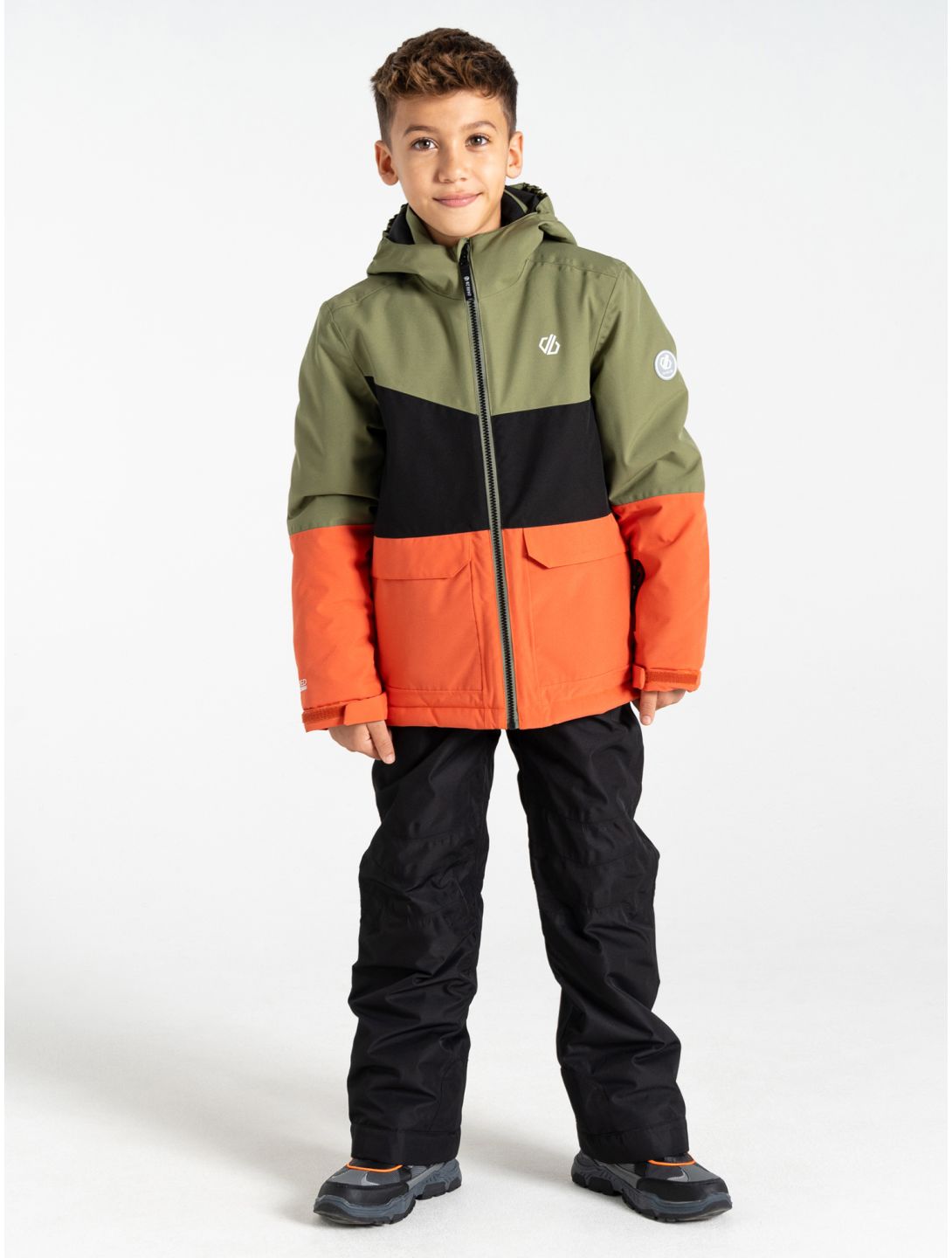 Dare2b, Steazy III chaqueta de esquí niños Olivine Green / Black / Orange Rust naranja, negro, verde 