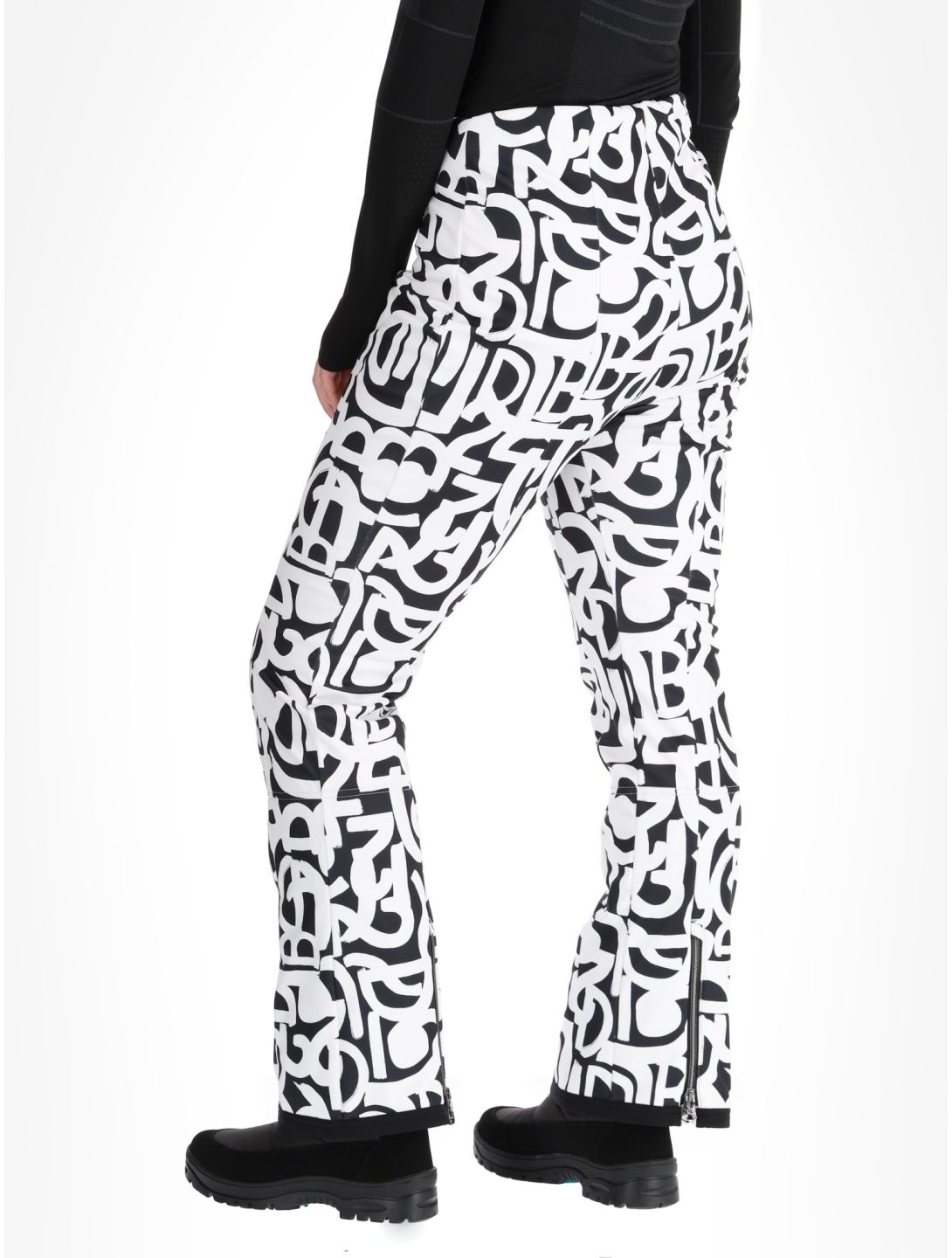 Dare2b, Upshill pantalones de esquí softshell mujeres Black and White Graffiti Print blanco, negro 