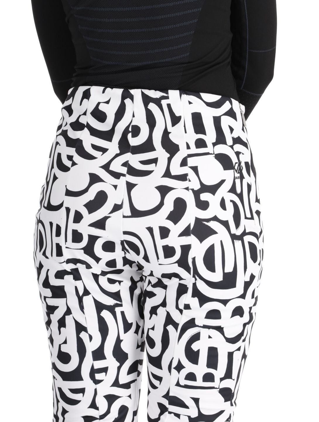 Dare2b, Upshill pantalones de esquí softshell mujeres Black and White Graffiti Print blanco, negro 