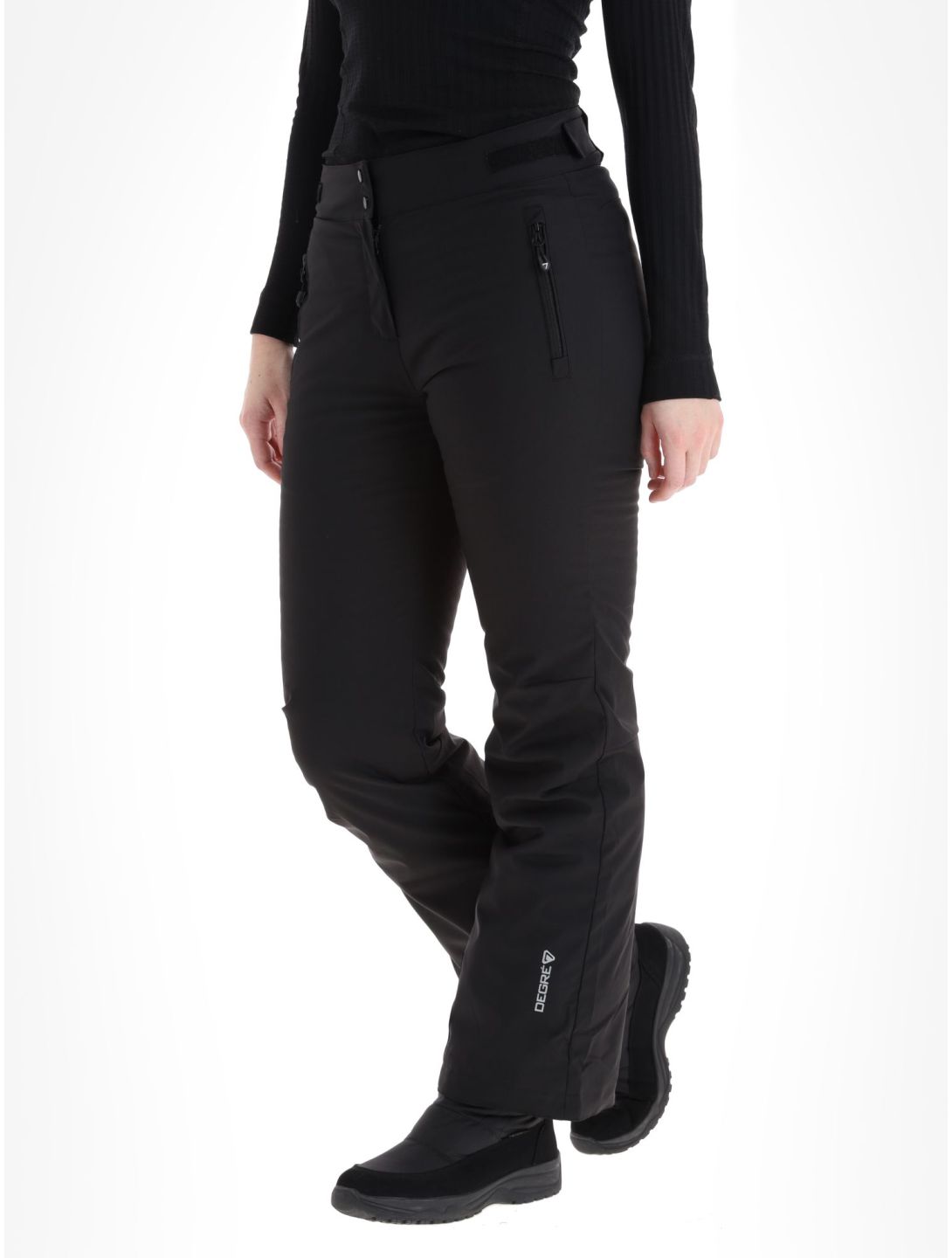 Degre7 Valgau pantalones de esqu softshell mujeres Black negro