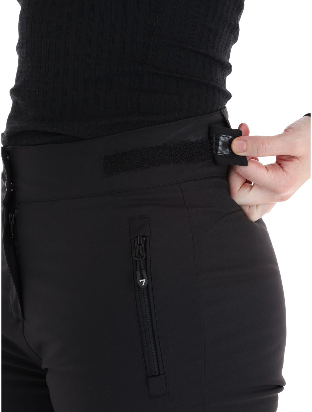 Degre7, Valgau pantalones de esquí softshell mujeres Black negro 