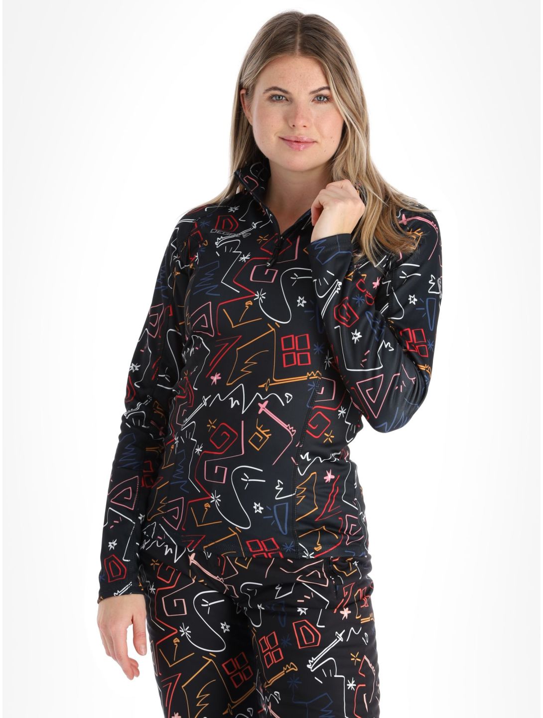 Degre7, Veyrand Print jersey mujeres Black negro 