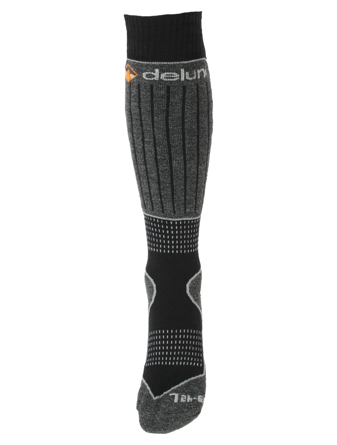 Deluni, Gaia calcetines de esquí unisex Black With Grey Lines gris, negro 