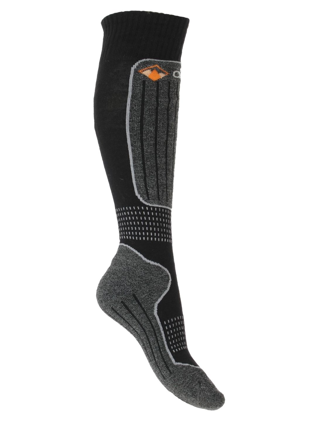 Deluni, Gaia calcetines de esquí unisex Black With Grey Lines gris, negro 