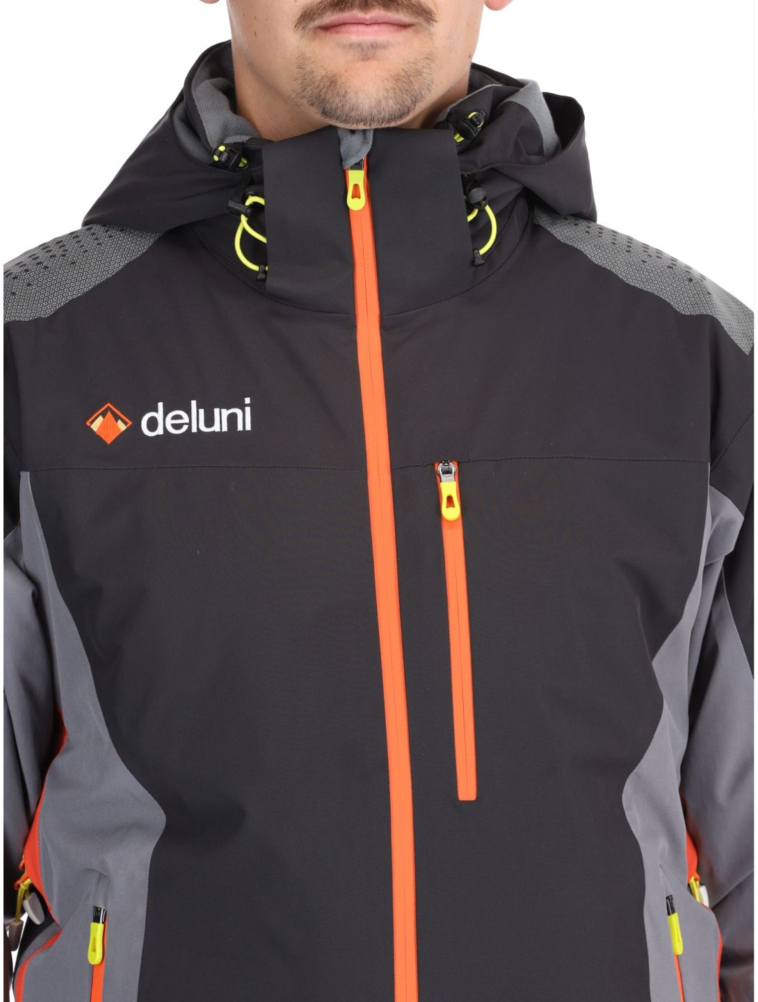 Deluni, Challenger 4 chaqueta de esquí hombres Black / Anthracite gris, negro 