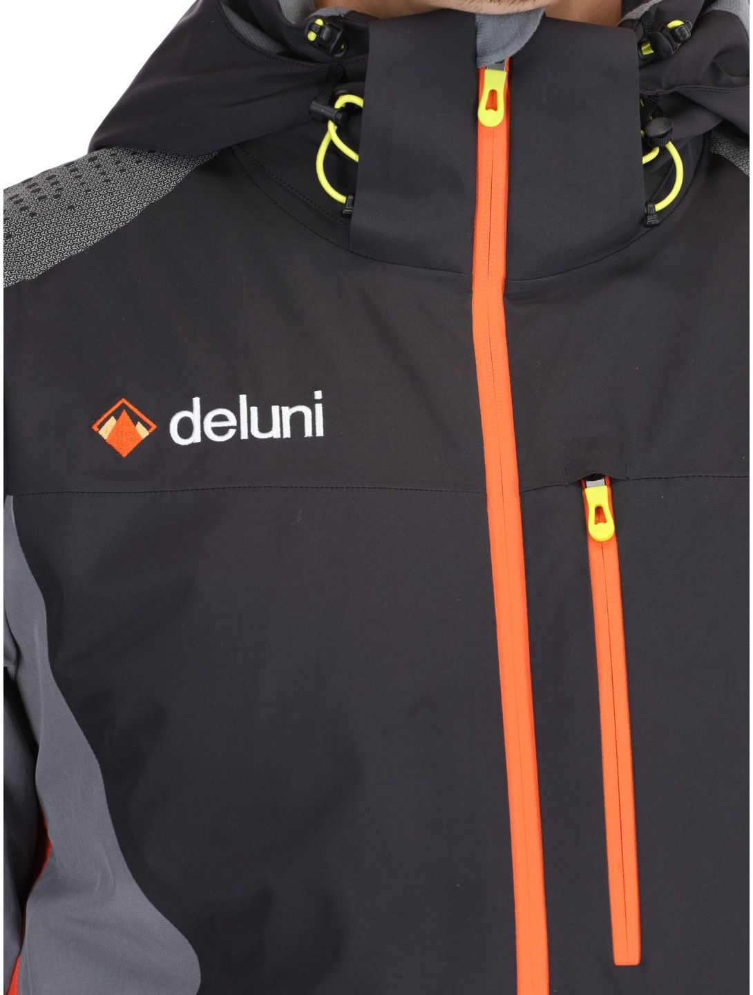 Deluni, Challenger 4 chaqueta de esquí hombres Black / Anthracite gris, negro 