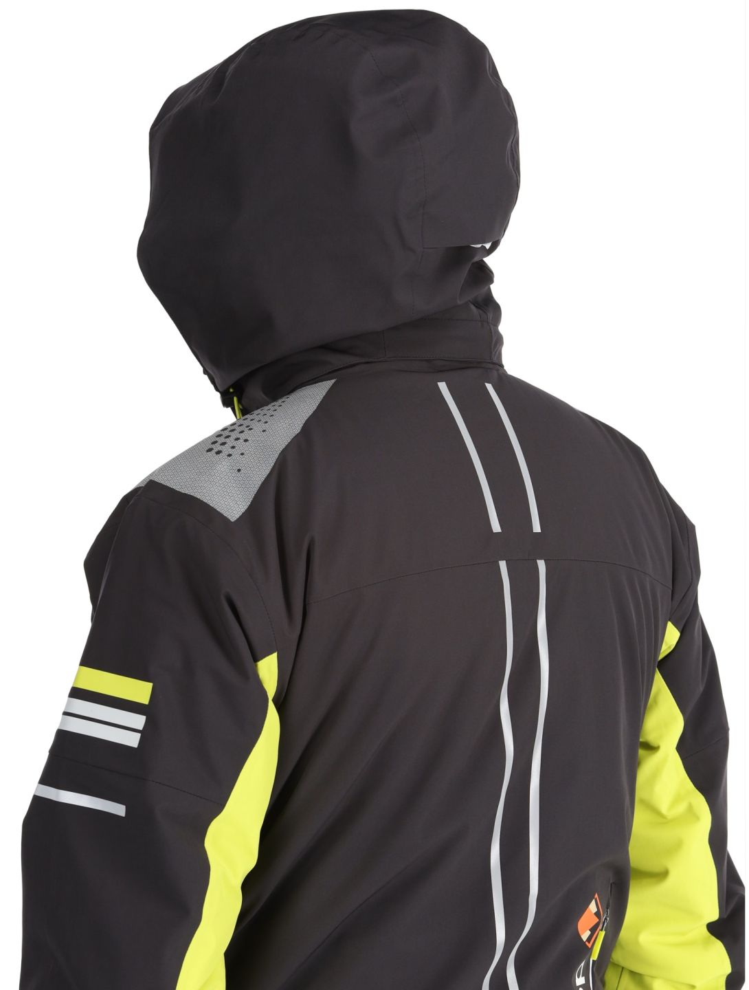 Deluni, Challenger 4 chaqueta de esquí hombres Black / Yellow Lime amarillo, negro 