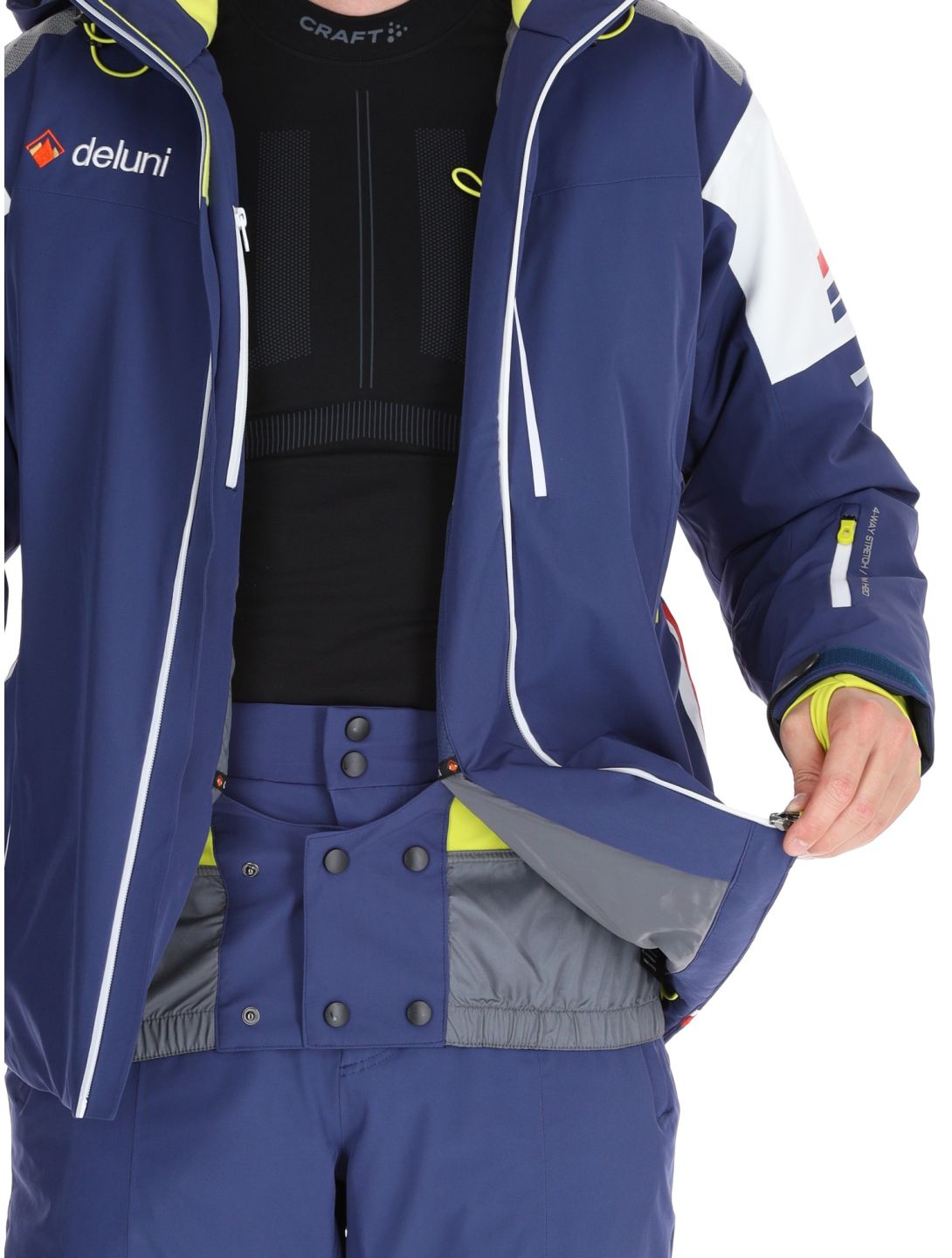 Deluni, Challenger 4 chaqueta de esquí hombres Blue azul 