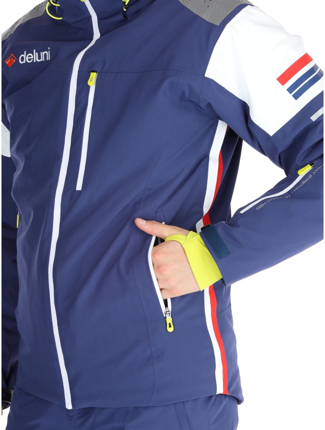 Deluni, Challenger 4 chaqueta de esquí hombres Blue azul 