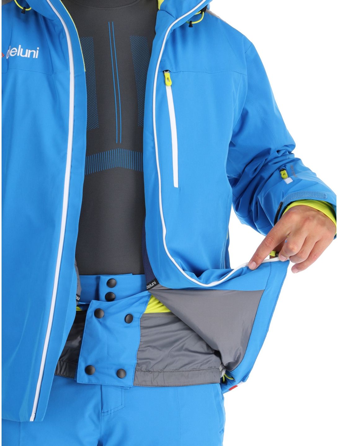 Deluni, Challenger 4 chaqueta de esquí hombres Sky Blue azul 