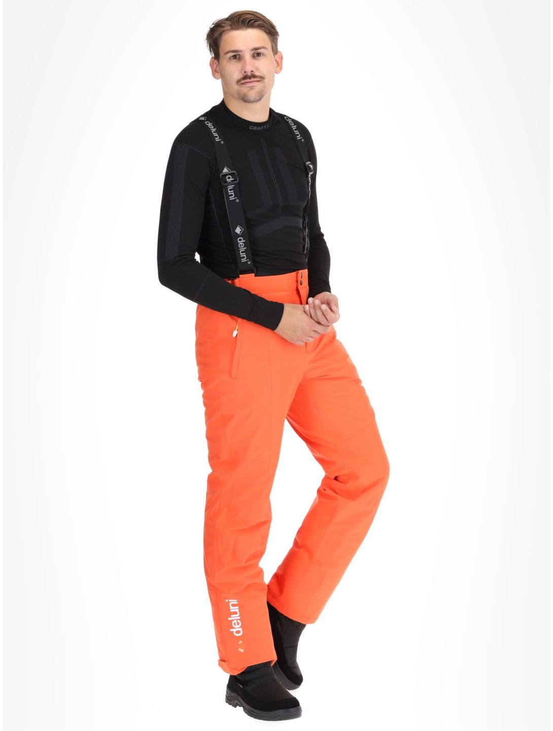 Deluni, Challenger 4 pantalones de esquí hombres Orange naranja 