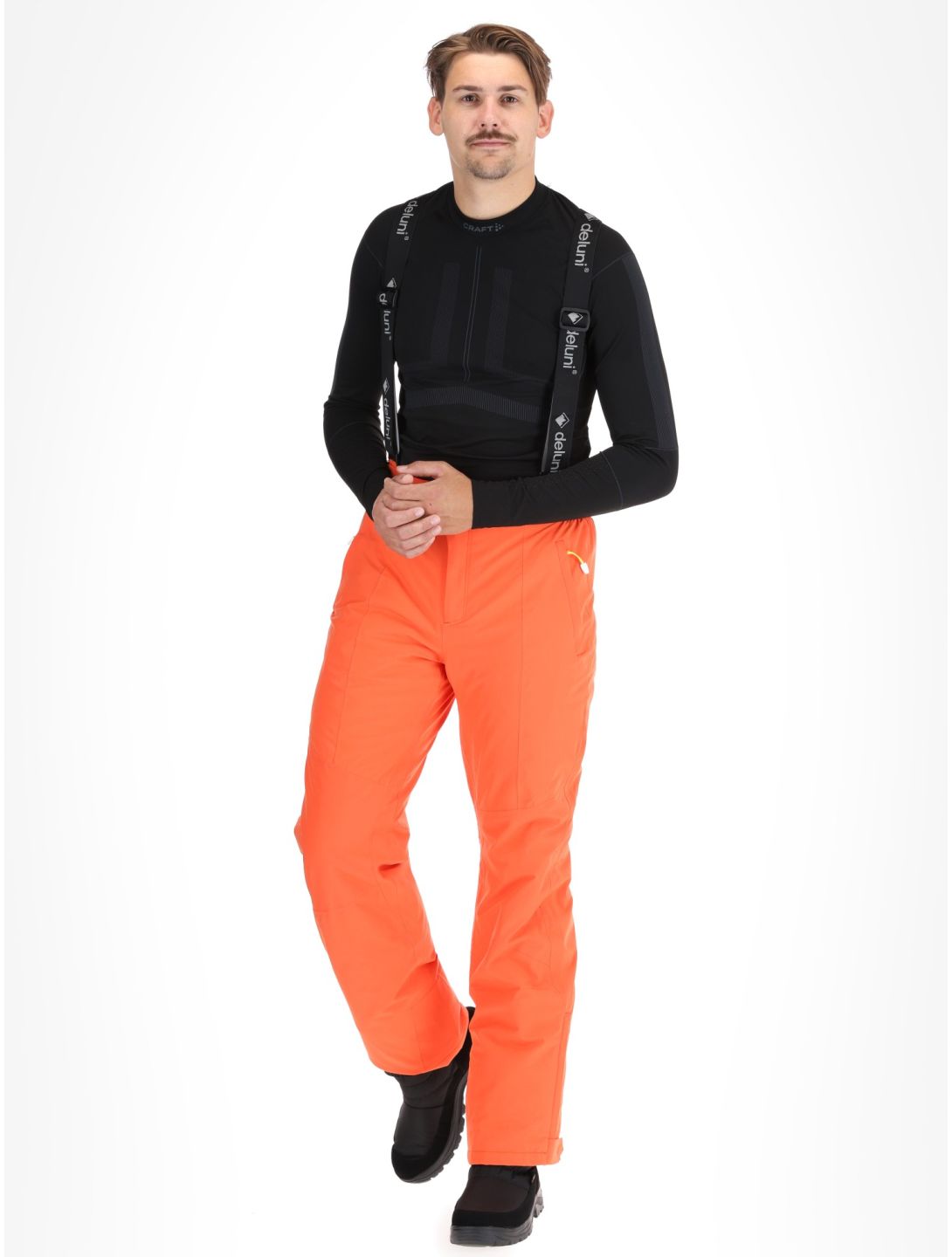 Deluni, Challenger 4 pantalones de esquí hombres Orange naranja 