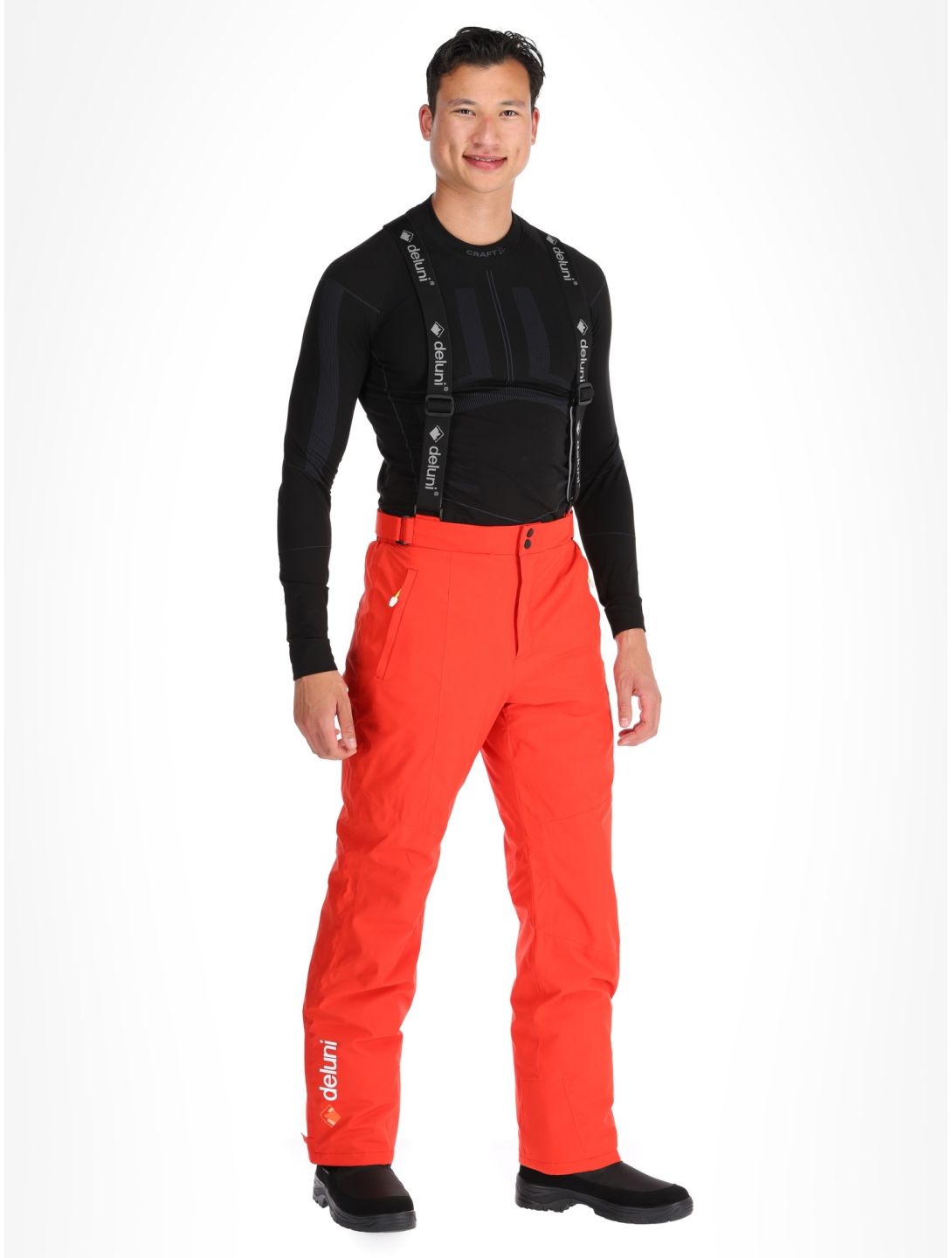 Deluni, Challenger 4 pantalones de esquí hombres Red rojo 