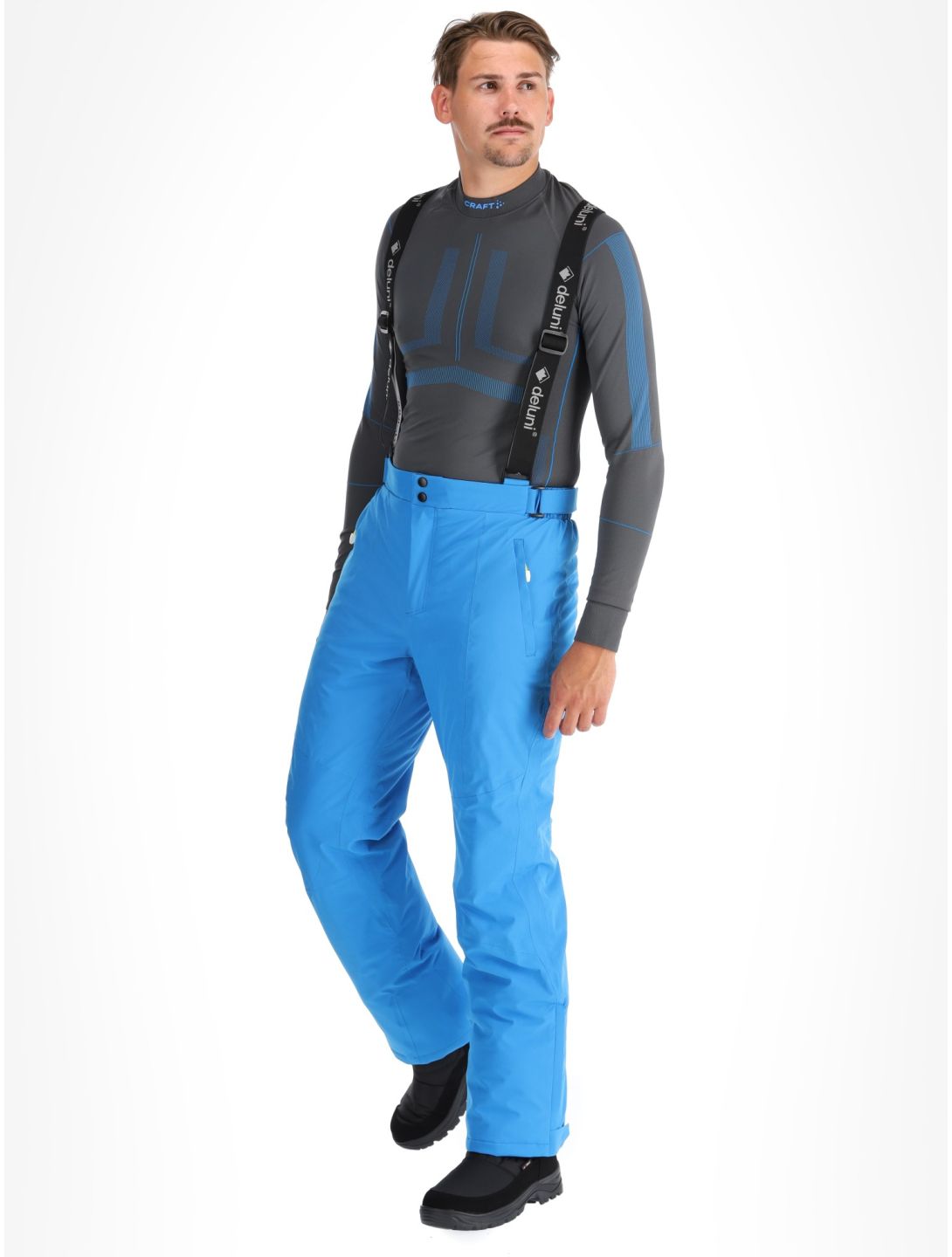 Deluni, Challenger 4 pantalones de esquí hombres Sky Blue azul 