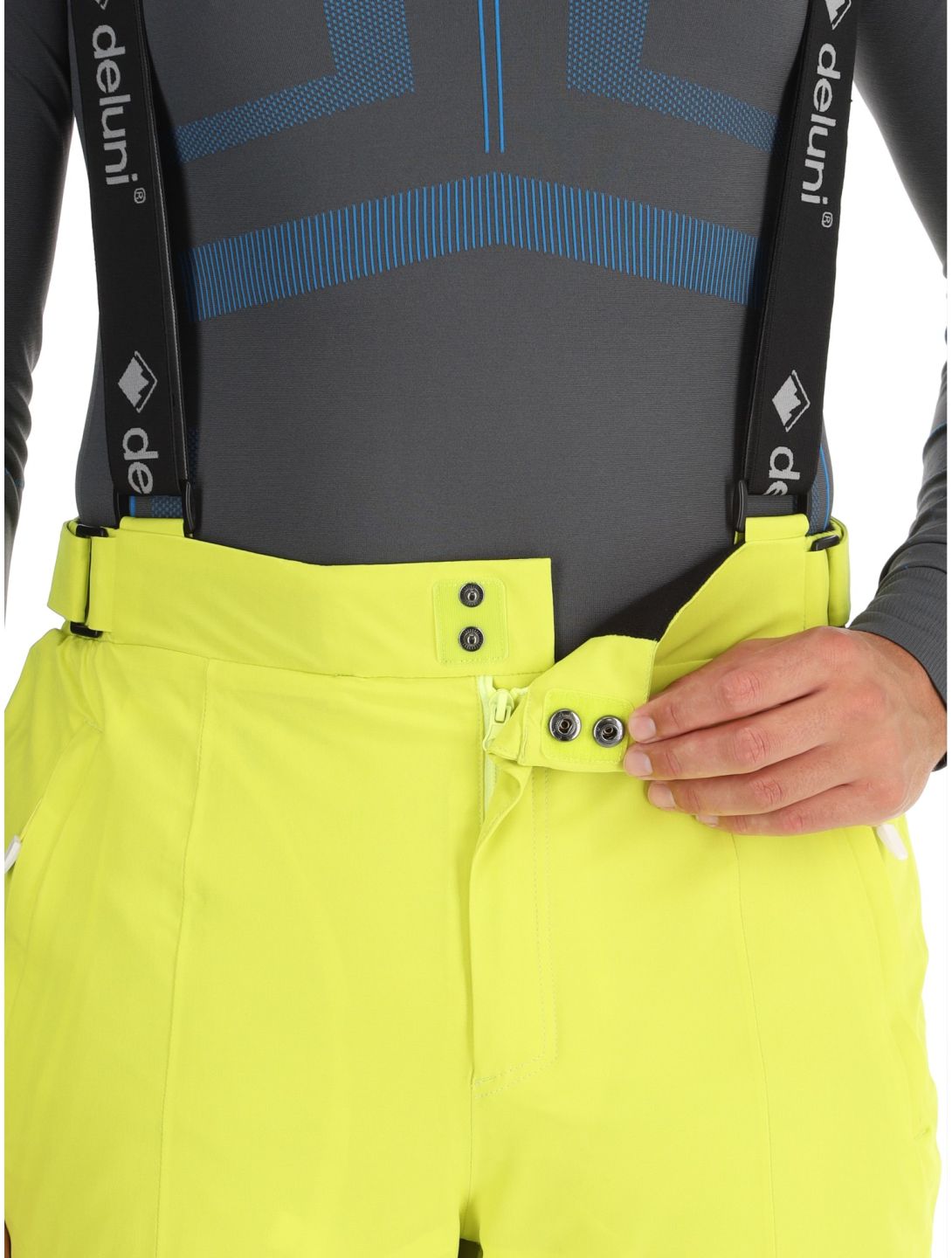 Deluni, Challenger 4 pantalones de esquí hombres Yellow Lime amarillo 