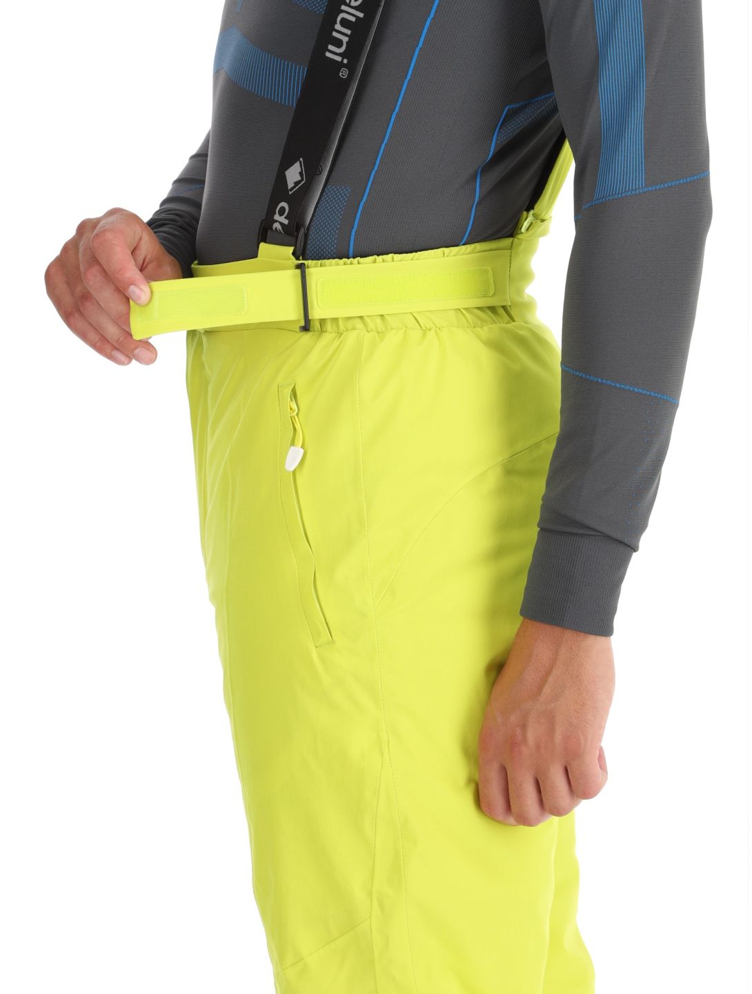 Deluni, Challenger 4 pantalones de esquí hombres Yellow Lime amarillo 