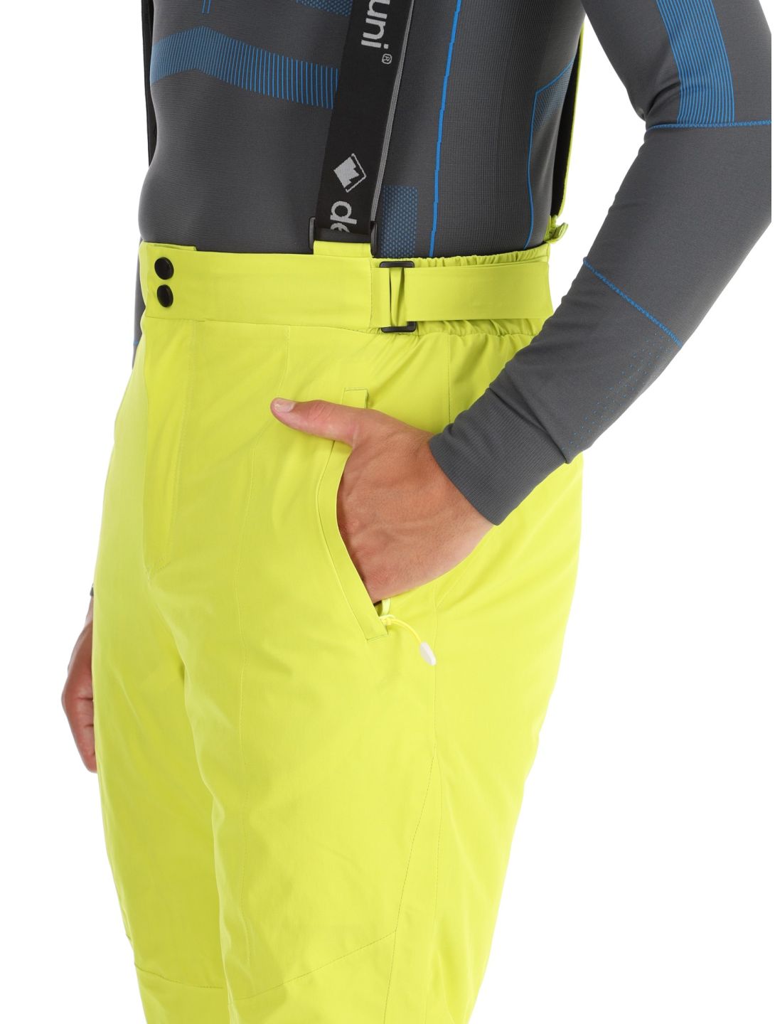 Deluni, Challenger 4 pantalones de esquí hombres Yellow Lime amarillo 