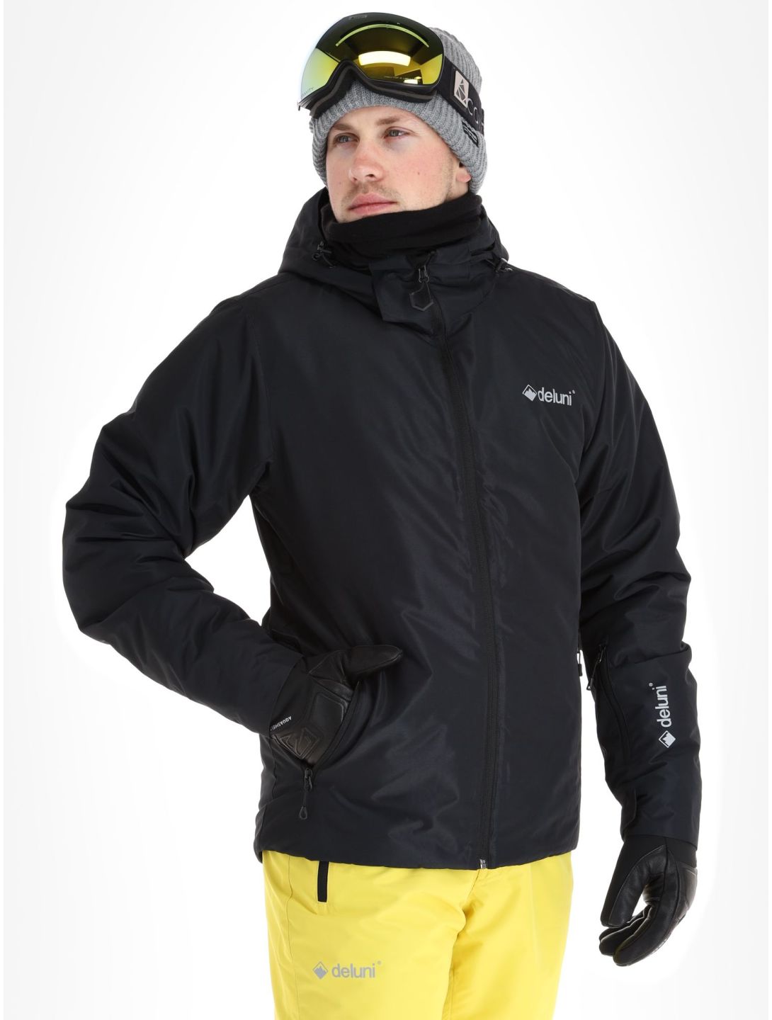 Deluni, Icerocker Pure chaqueta de esquí hombres Black negro 