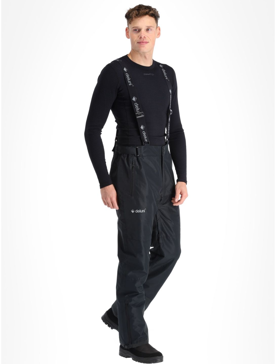 Deluni, Icerocker Pure pantalones de esquí hombres Black negro 