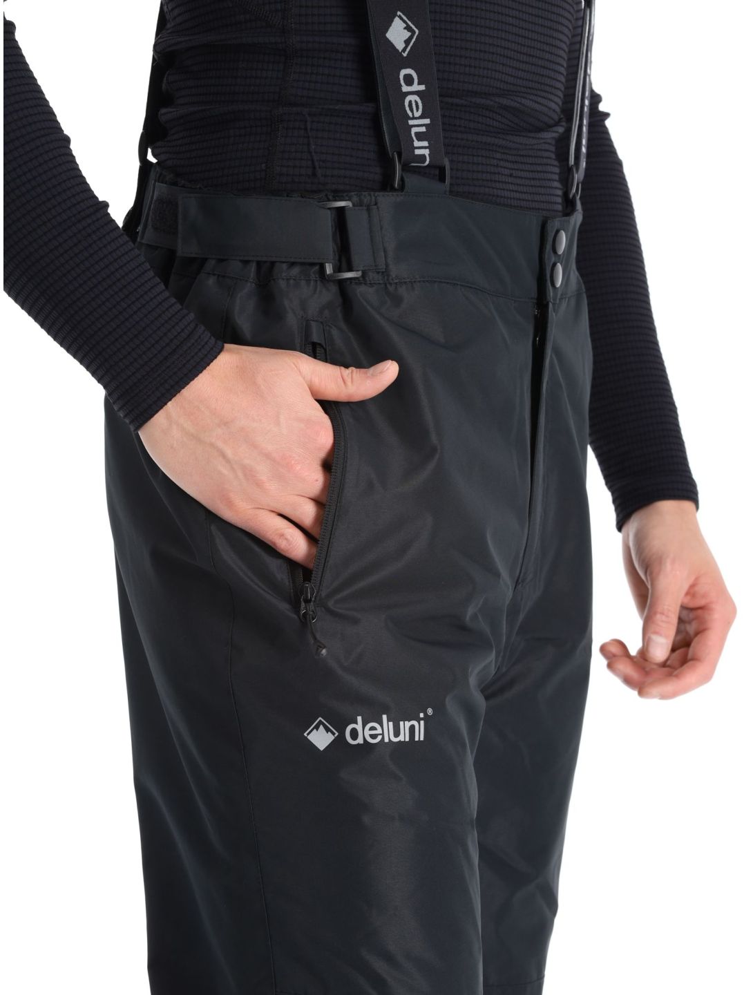 Deluni, Icerocker Pure pantalones de esquí hombres Black negro 