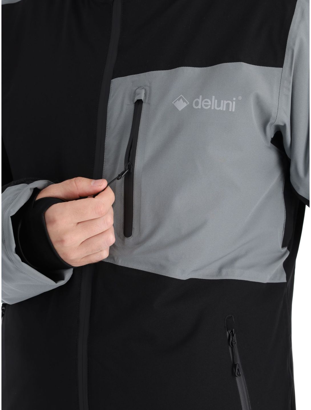 Deluni, Icerocker Plus chaqueta de esquí hombres Black / Dark Grey gris, negro 