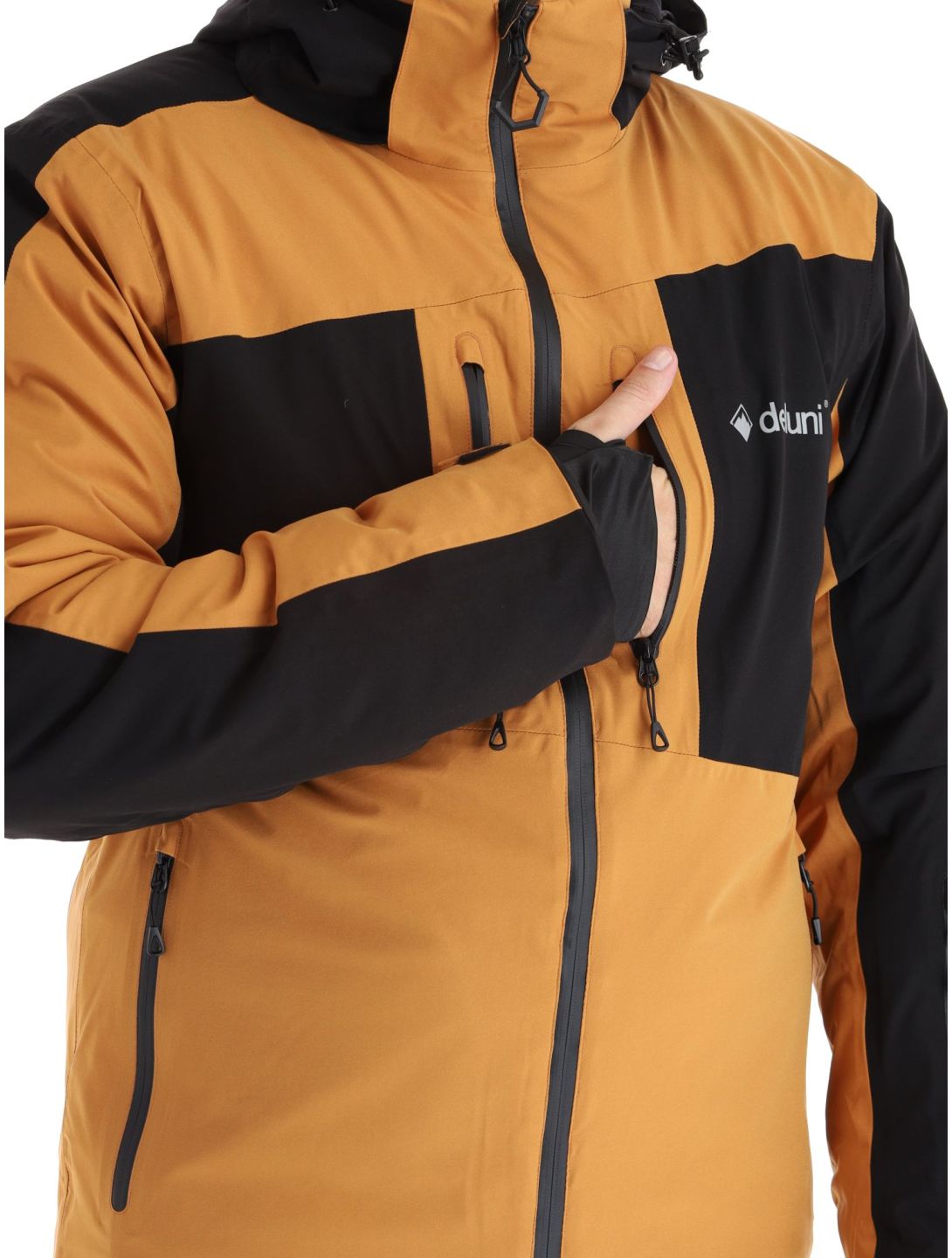 Deluni, Icerocker Pro chaqueta de esquí hombres Black / Brown marrón, negro 