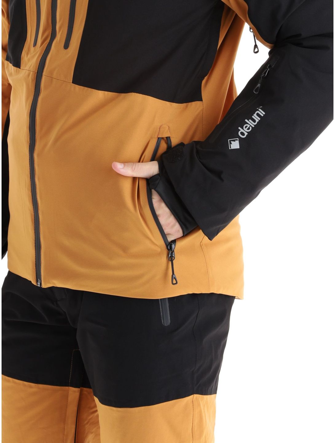 Deluni, Icerocker Pro chaqueta de esquí hombres Black / Brown marrón, negro 