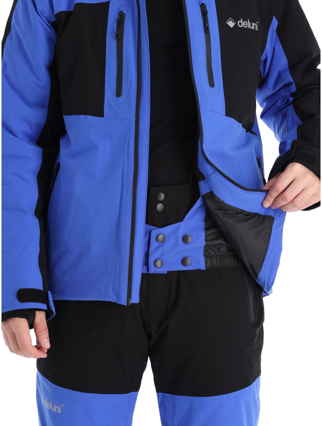 Deluni, Icerocker Pro chaqueta de esquí hombres Black / Blue azul, negro 