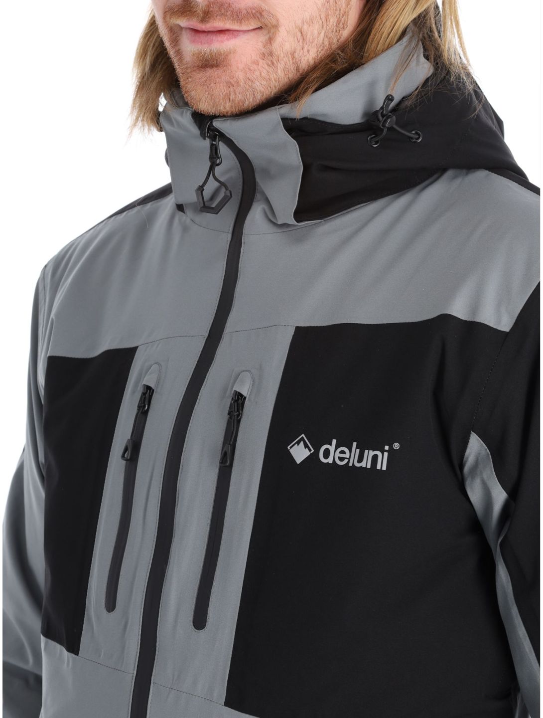 Deluni, Icerocker Pro chaqueta de esquí hombres Black / Dark Grey gris, negro 