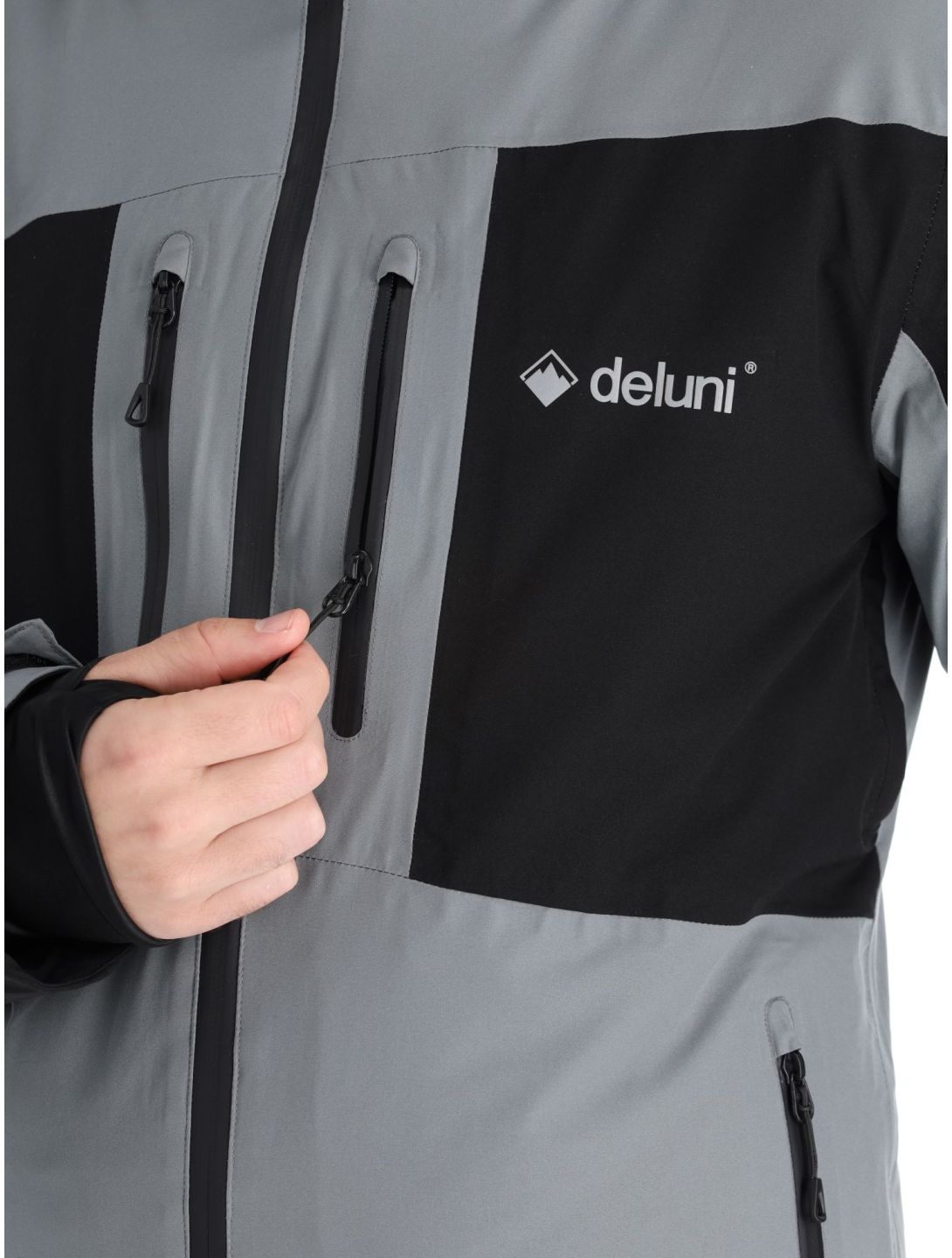 Deluni, Icerocker Pro chaqueta de esquí hombres Black / Dark Grey gris, negro 