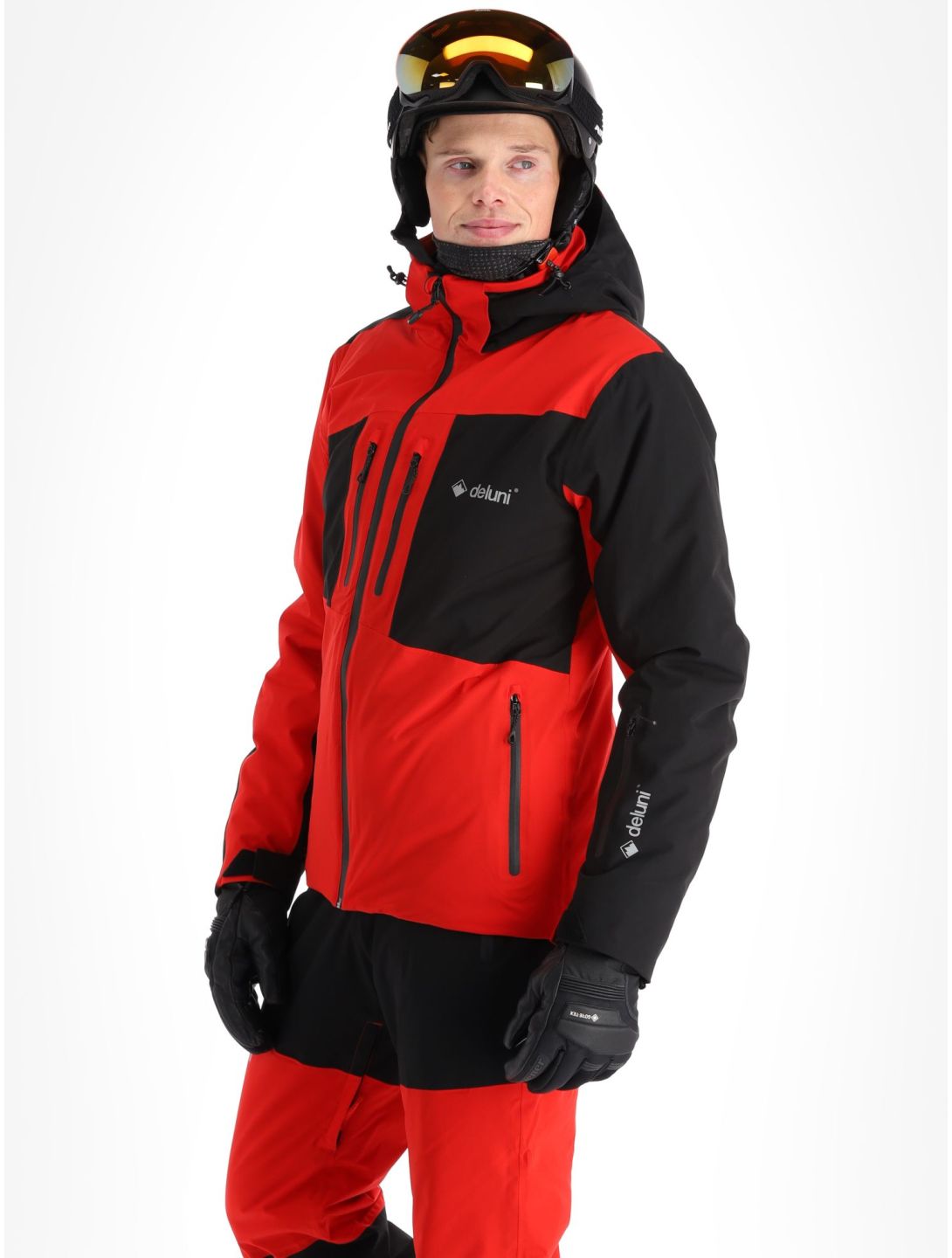 Deluni, Icerocker Pro chaqueta de esquí hombres Black / Red negro, rojo 