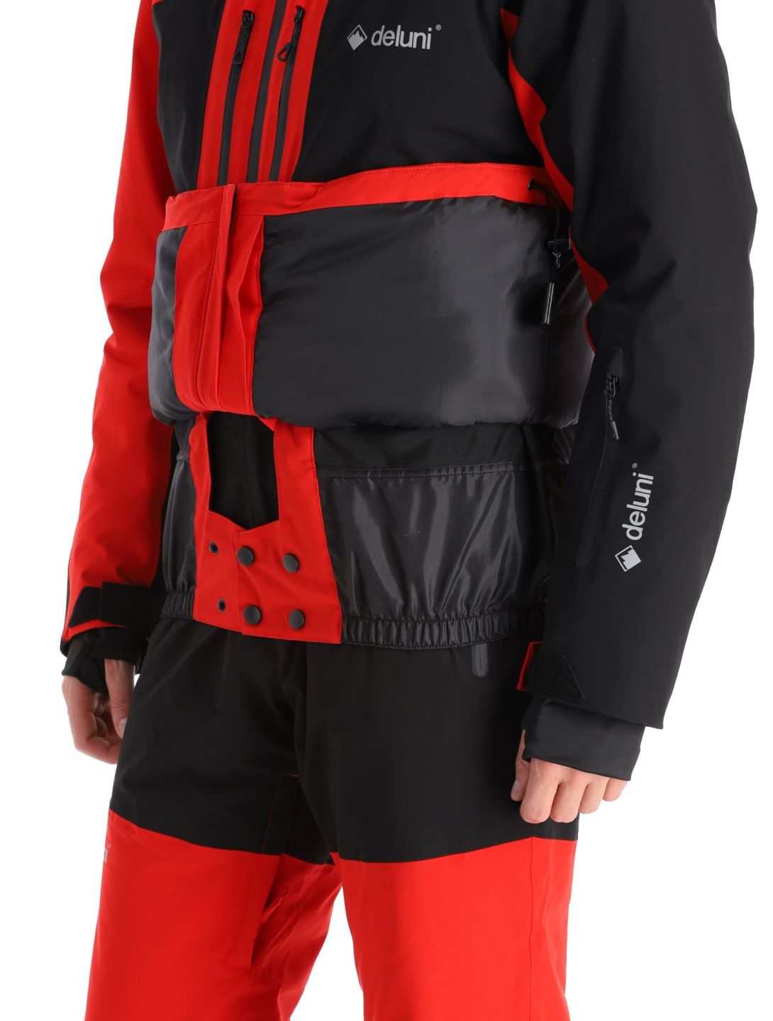 Deluni, Icerocker Pro chaqueta de esquí hombres Black / Red negro, rojo 