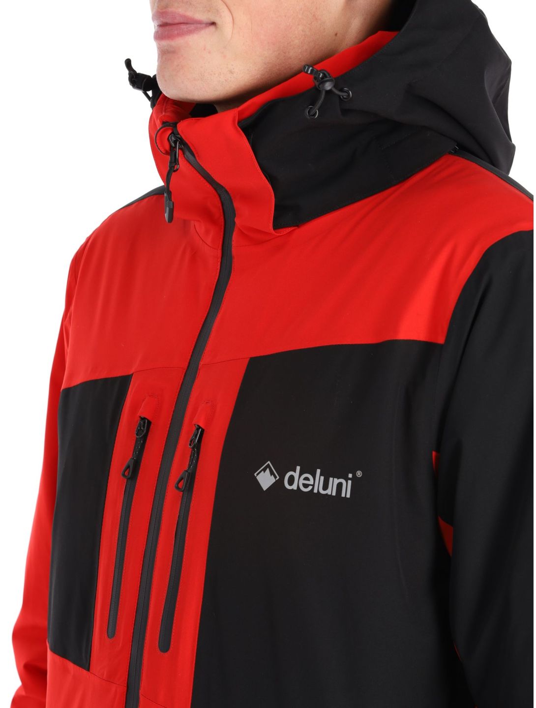 Deluni, Icerocker Pro chaqueta de esquí hombres Black / Red negro, rojo 