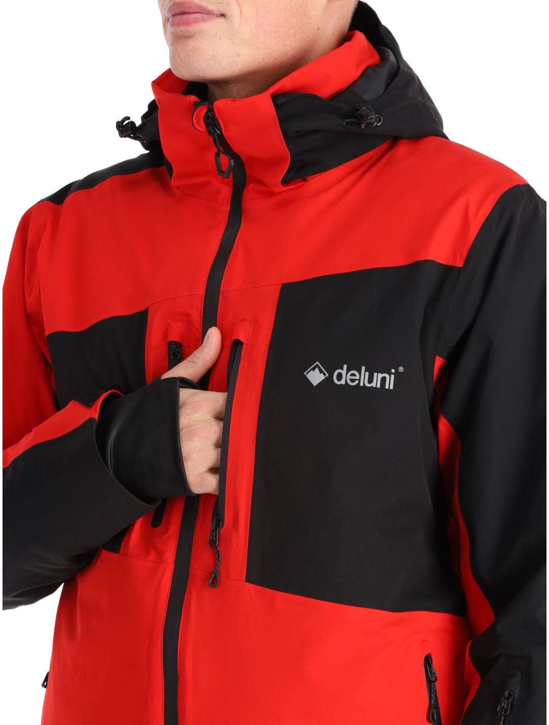 Deluni, Icerocker Pro chaqueta de esquí hombres Black / Red negro, rojo 