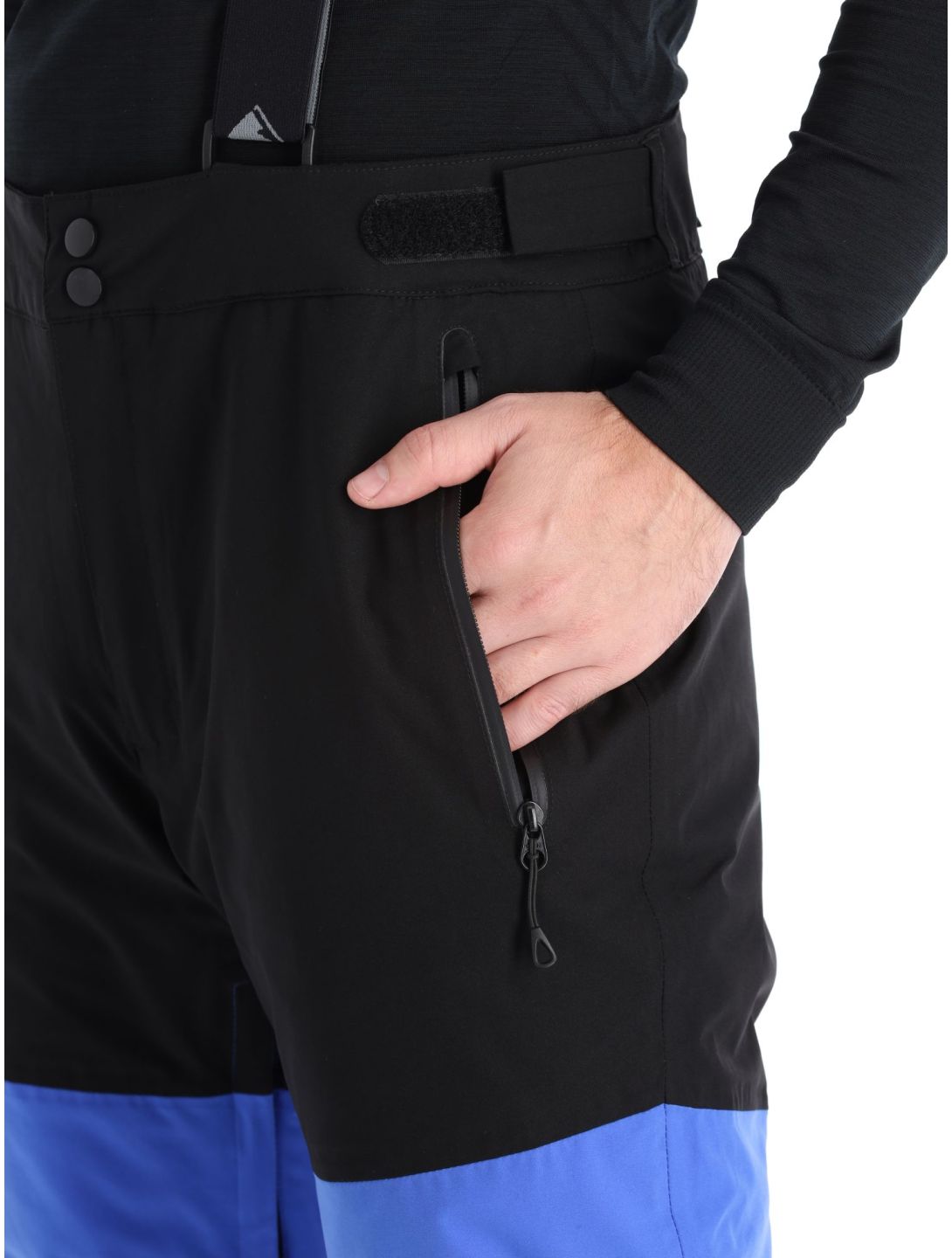 Deluni, Icerocker Pro pantalones de esquí hombres Black / Blue azul, negro 