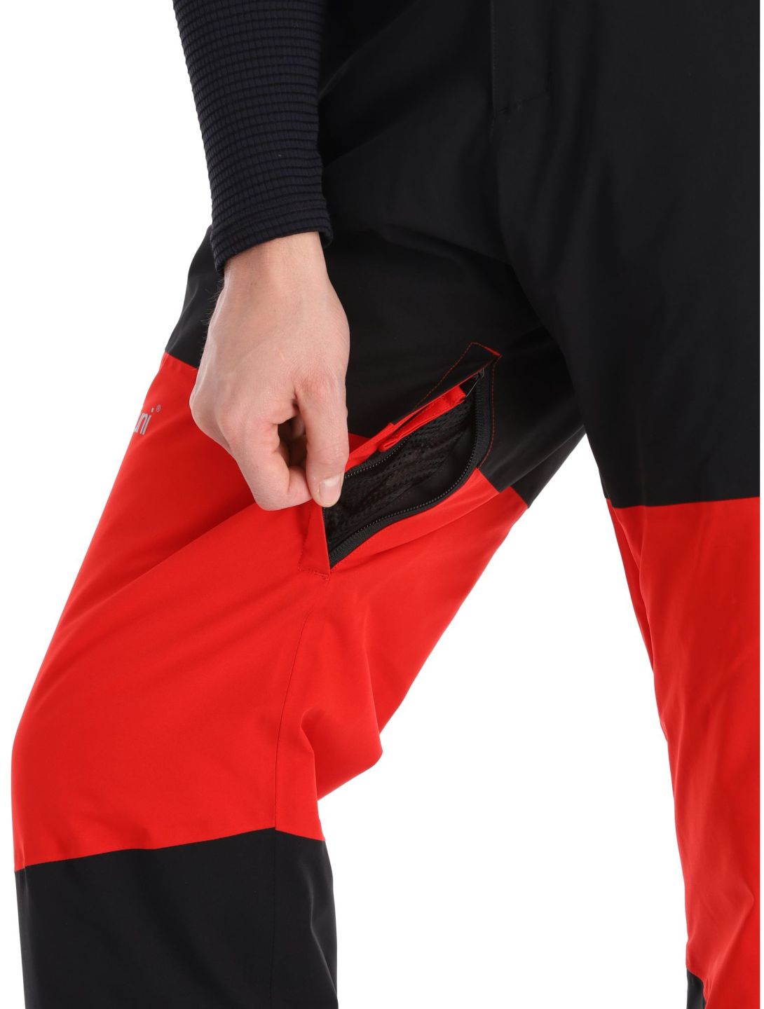 Deluni, Icerocker Pro pantalones de esquí hombres Black / Red negro, rojo 