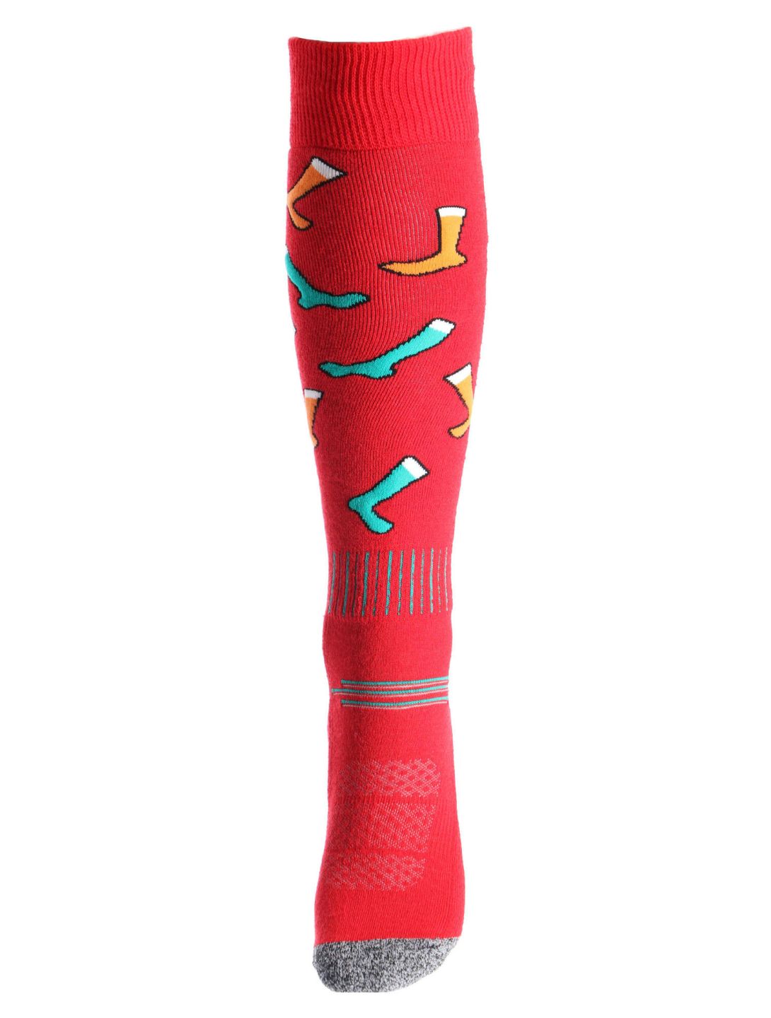 Deluni, Joyride calcetines de esquí unisex Socks On Socks Red rojo 