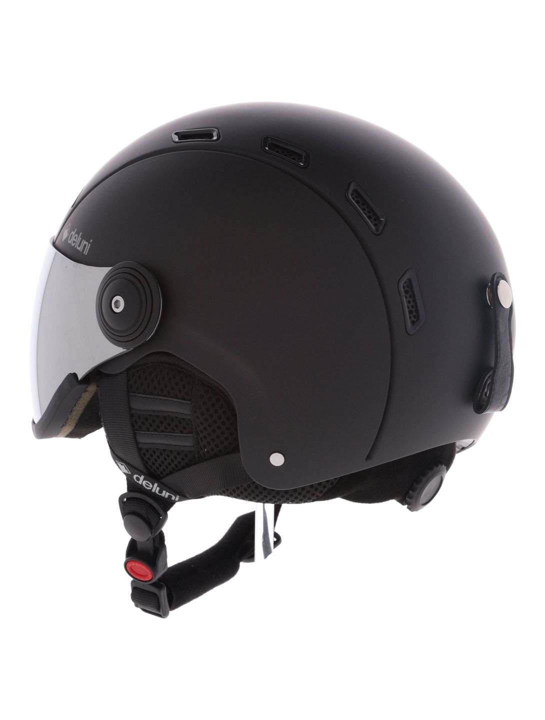 Deluni, Montano Pro 2 casco con visera unisex Matt Black negro 