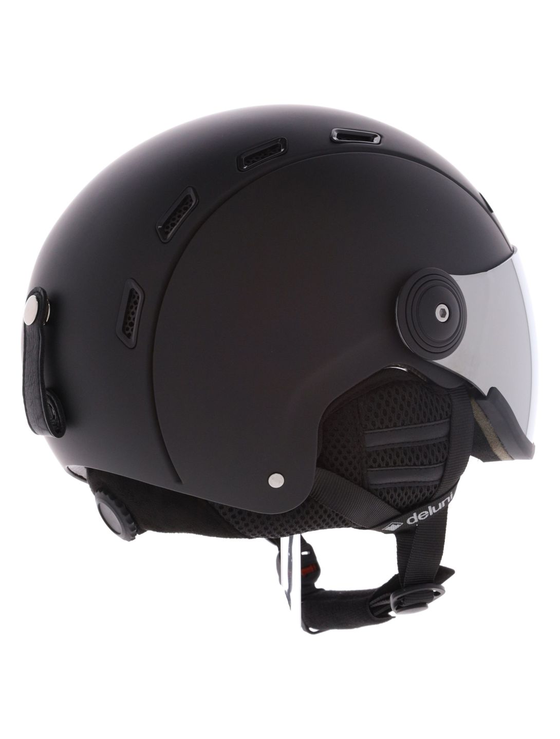 Deluni, Montano Pro 2 casco con visera unisex Matt Black negro 