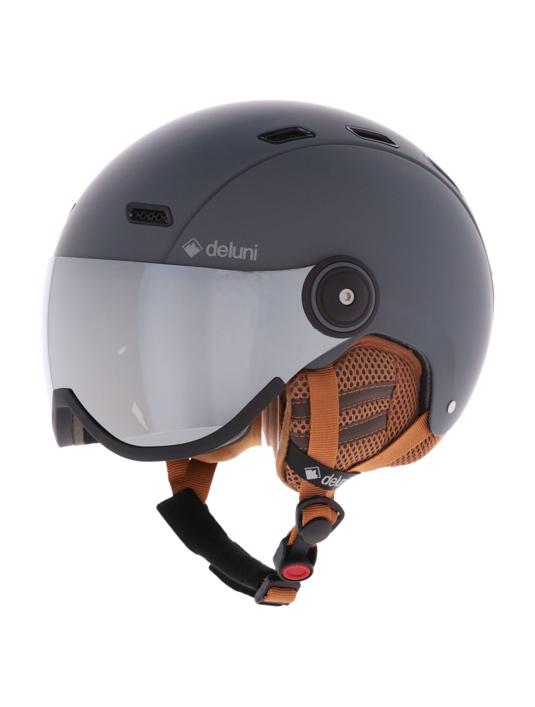 Deluni, Montano Pro 2 casco con visera unisex Matt Dark Grey gris 