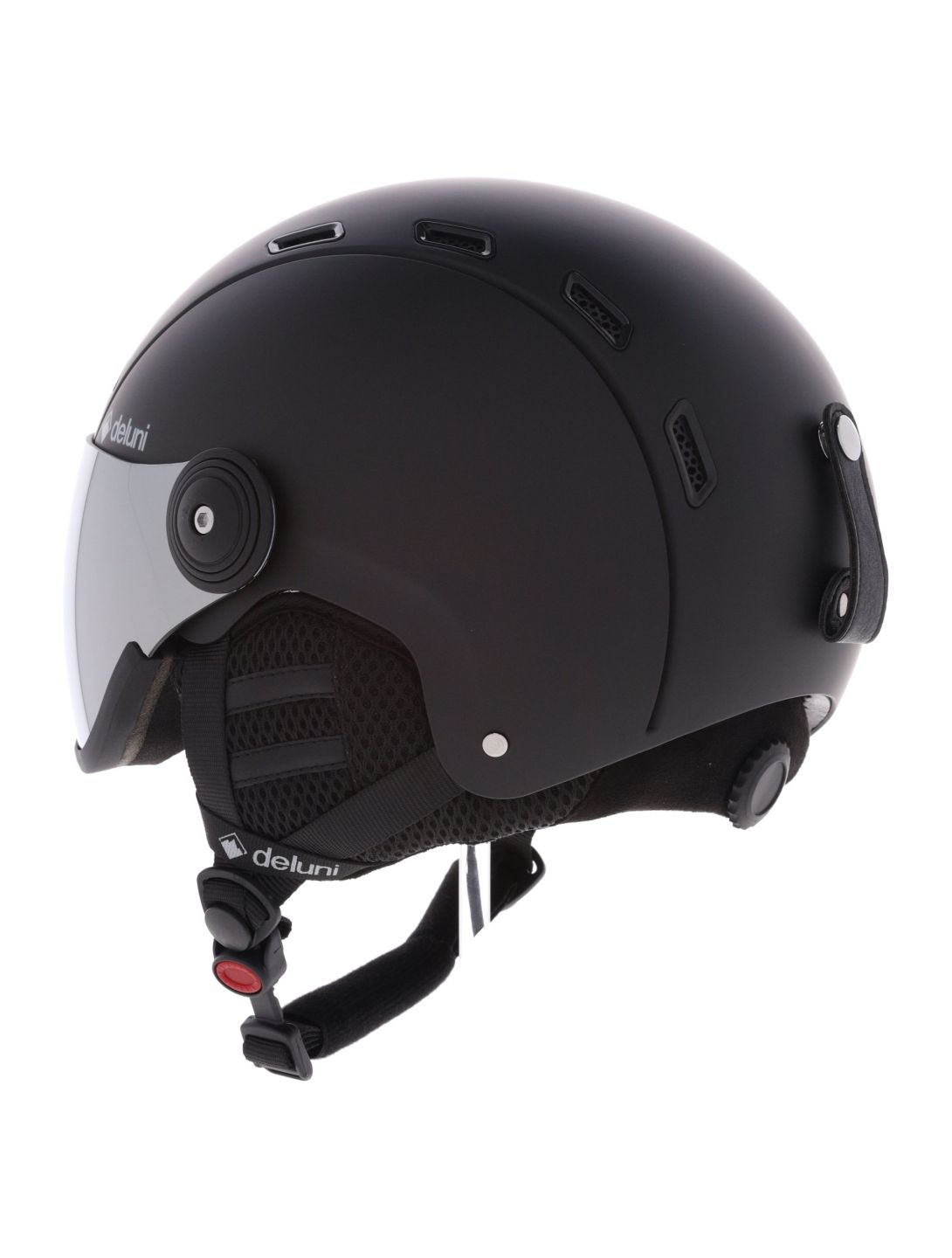 Deluni, Montano Pro 1 casco con visera unisex Matt Black negro 