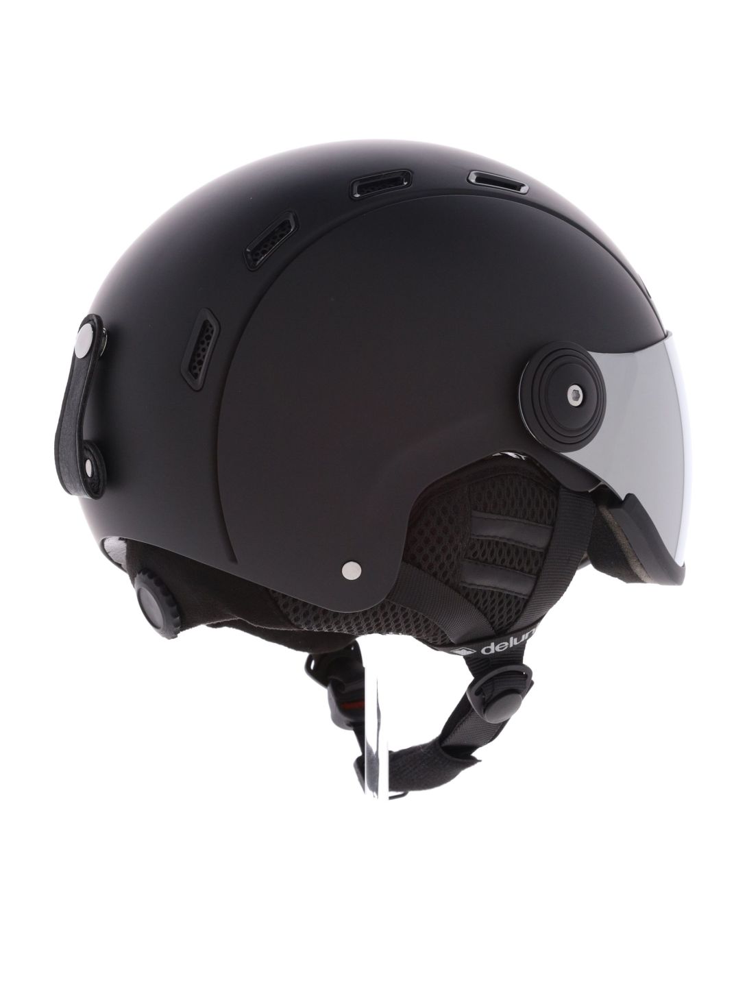 Deluni, Montano Pro 1 casco con visera unisex Matt Black negro 