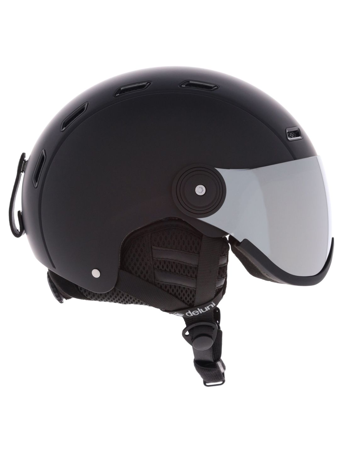 Deluni, Montano Pro 1 casco con visera unisex Matt Black negro 