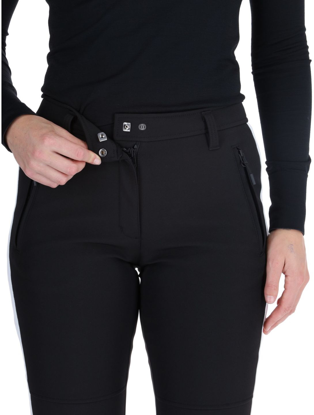 Deluni, Neva pantalones de esquí softshell mujeres Black negro 