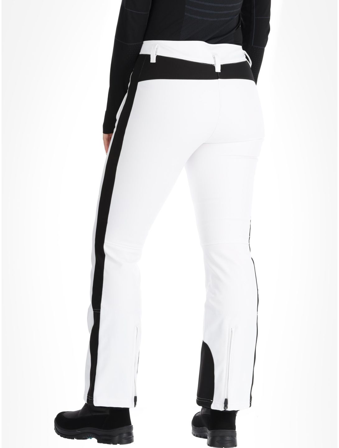 Deluni, Neva pantalones de esquí softshell mujeres Optic White blanco 