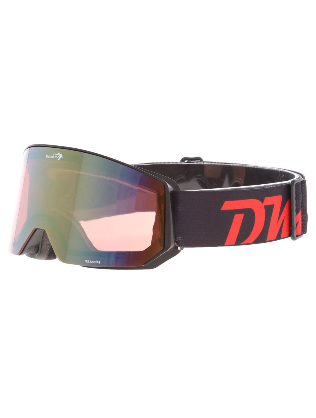 Demon, Intrepid (OTG) gafas de esquí OTG unisex Matt Black Red - Orange Red Mirror negro 