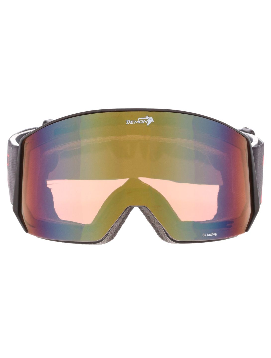 Demon, Intrepid (OTG) gafas de esquí OTG unisex Matt Black Red - Orange Red Mirror negro 