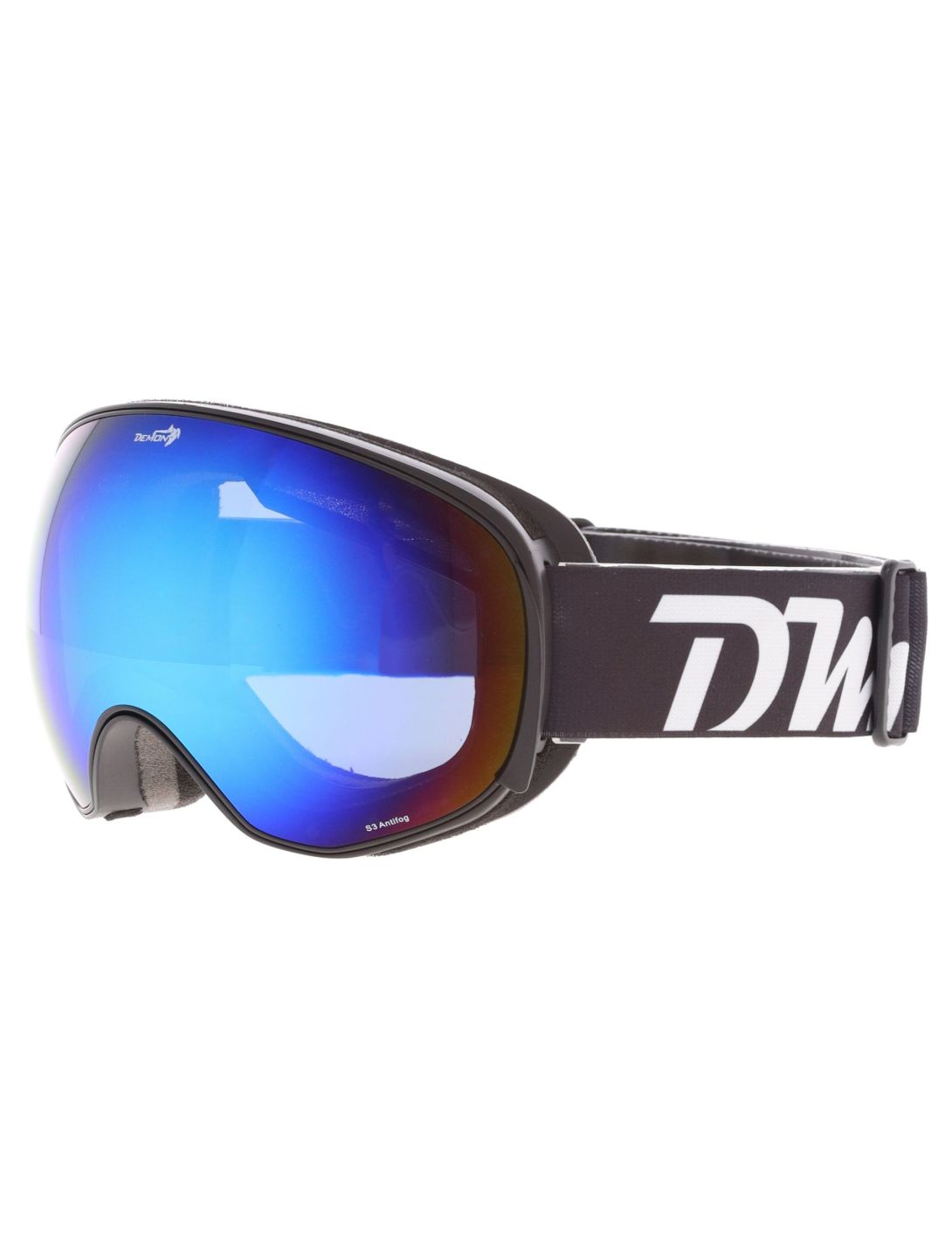 Demon, Magnet gafas de esquí lente extra unisex Matt Black Blue - Multilayer Smoke Blue negro 